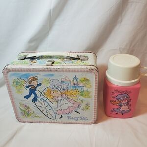 Polly Pal Vintage 1974 Metal Lunchbox And Pink Insulated Thermos